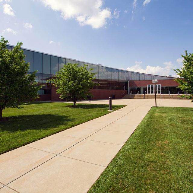 iu columbus building and walkway square